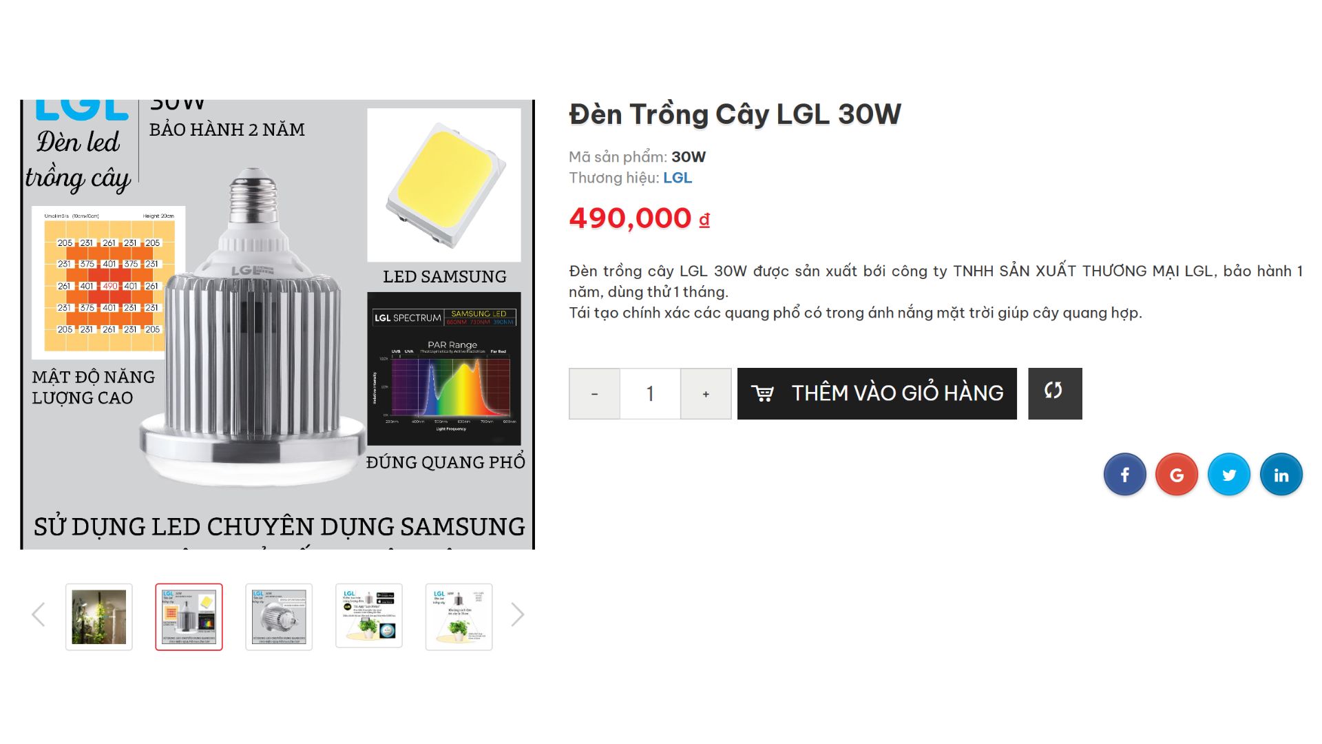 Đèn Rọi Ray LGL Spotlight 30W